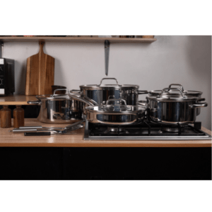 CookEX Titan Steel 13-Piece Premium Stainless Steel Non-Stick Cookware Set