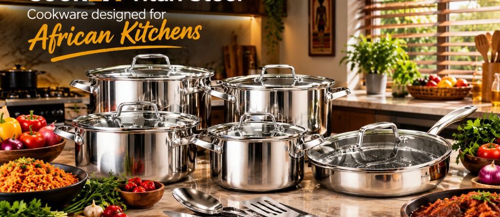 CookEX Titan Steel cookware set designed for African kitchens